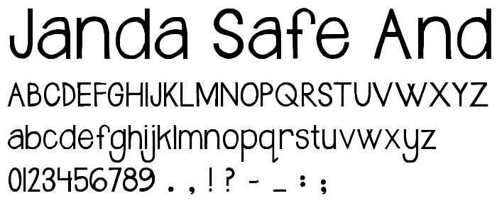 Janda Safe and Sound Solid font